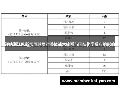 评估浙江队新加盟球员对整体战术体系与团队化学反应的影响