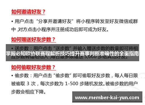 掌握必知欧协联赛程解析技巧提升赛事判断准确性的全面指南