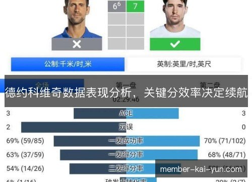 德约科维奇数据表现分析，关键分效率决定续航